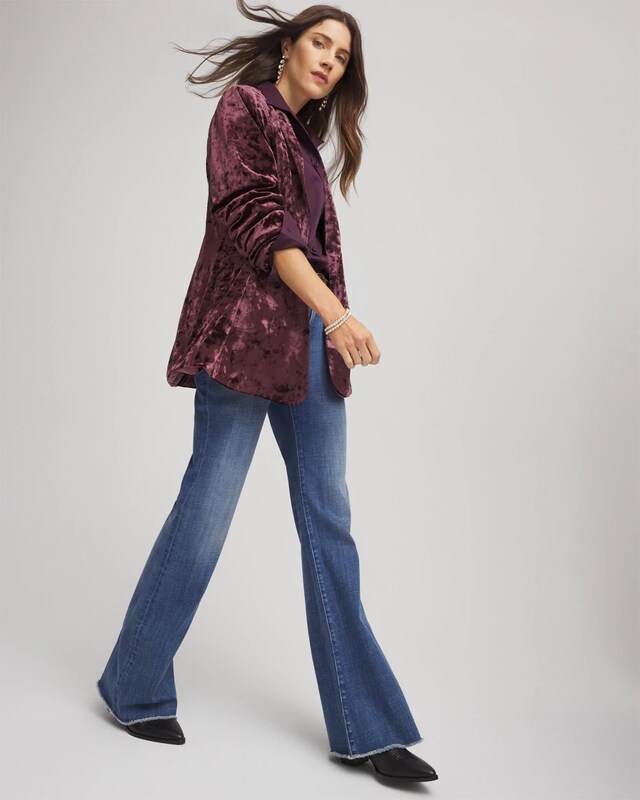 Crushed Velvet Blazer - image 2